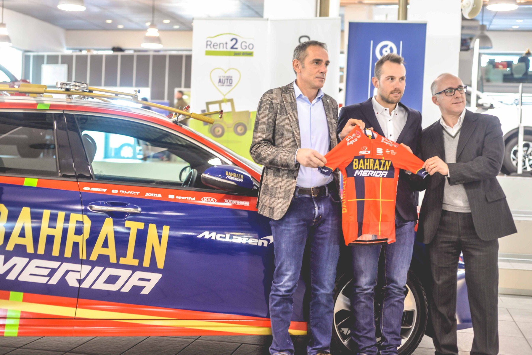 Gruppo Autotorino e Rent2Go Mobility Partner del Team Bahrain Merida