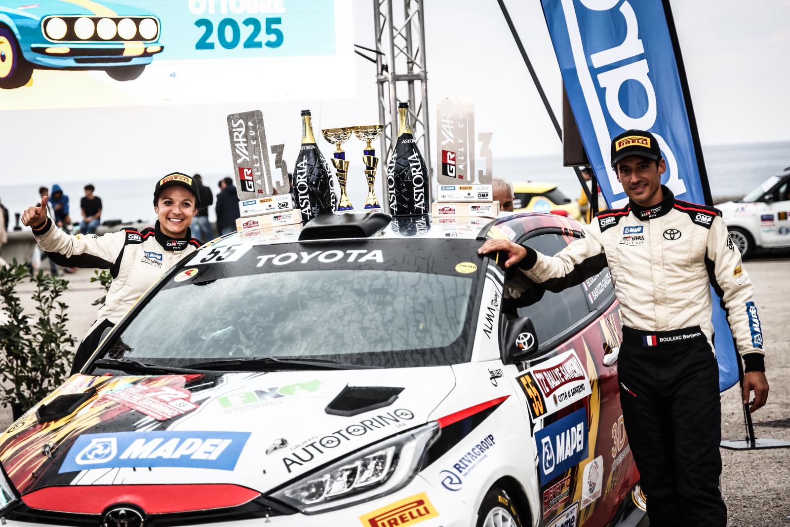 Autotorino festeggia il titolo della GR Yaris Rally Cup 2025 di Boulenc – Barozzi