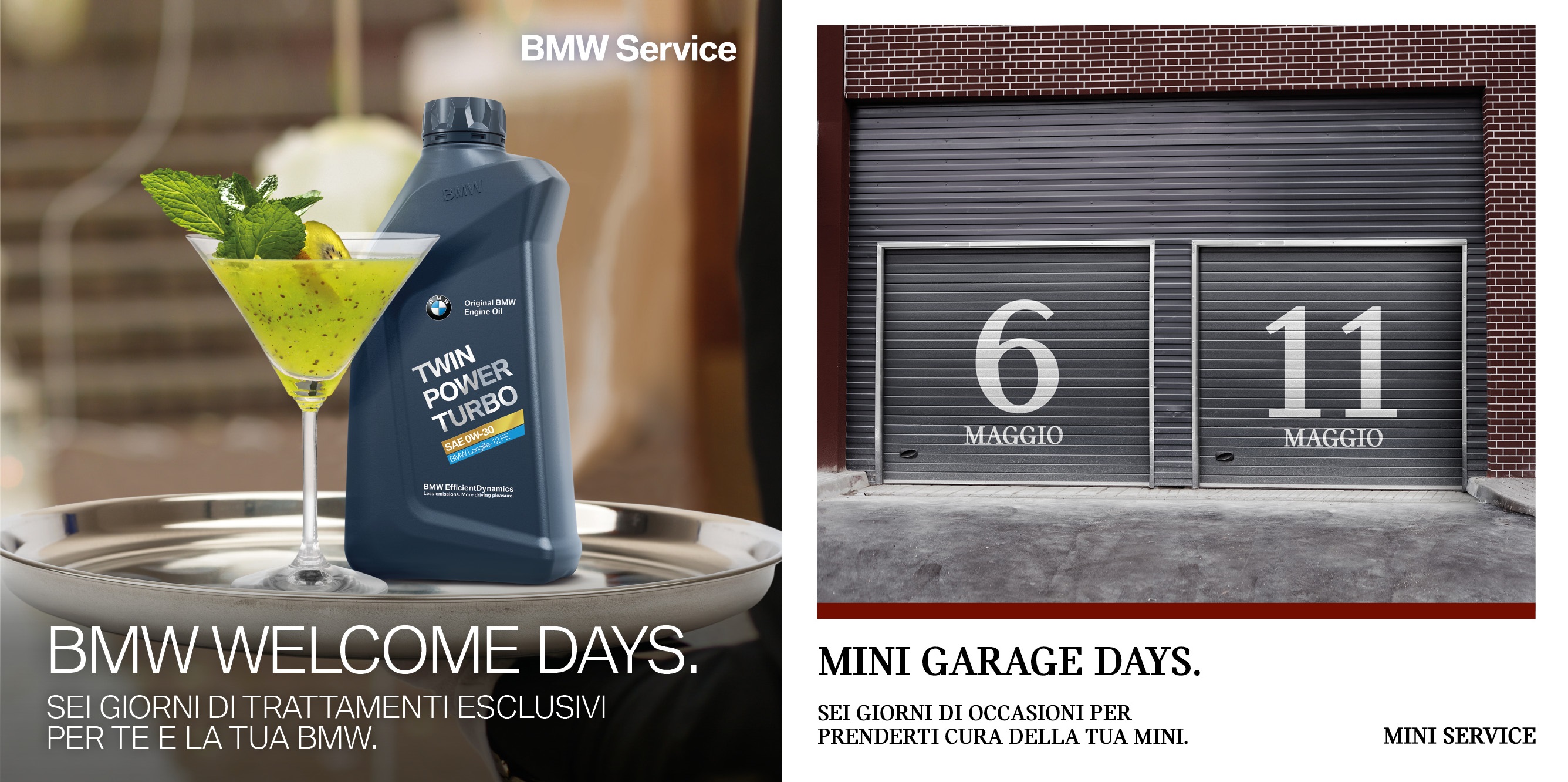 Dal 6 all'11 maggio prenditi cura della tua BMW e della tua MINI: la manutenzione conviene!